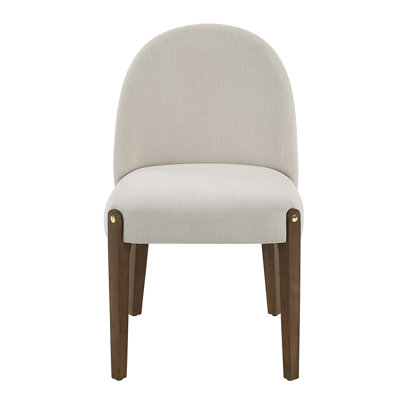 Chaise de salle à manger rembourrée en mélange de polyester Mundy