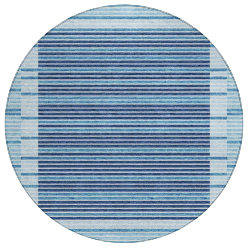 Tapis intérieur / extérieur bleu Graphyne , 8 pi x 8 pi