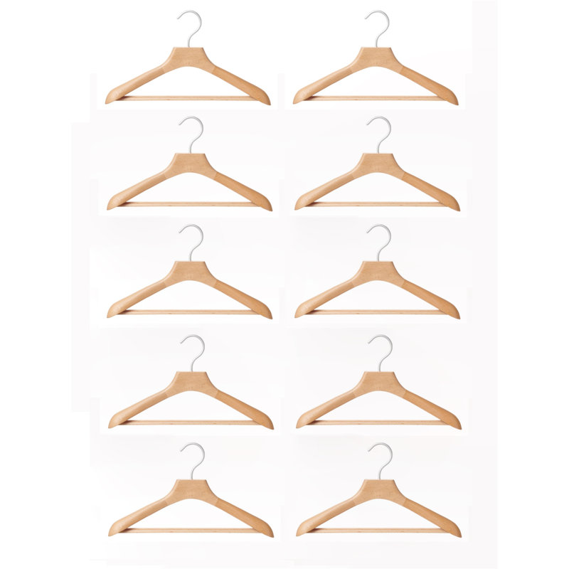 Solid Wood Clothes Hanger, 10