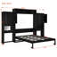 Grand lit escamotable avec bureau, coiffeuse et armoires