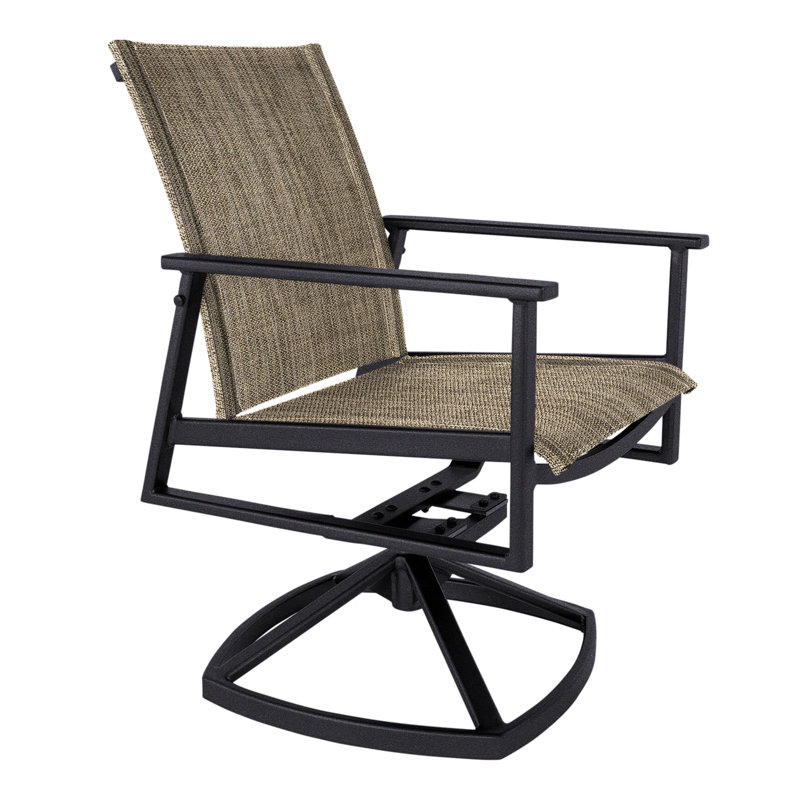 Marin Outdoor Rocker Chair, Graphite, Augustine Gravel