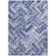 Tapis intérieur / extérieur lavable géométrique bleu marine et bleu ciel HomeRoots 9 pi x 12 pi