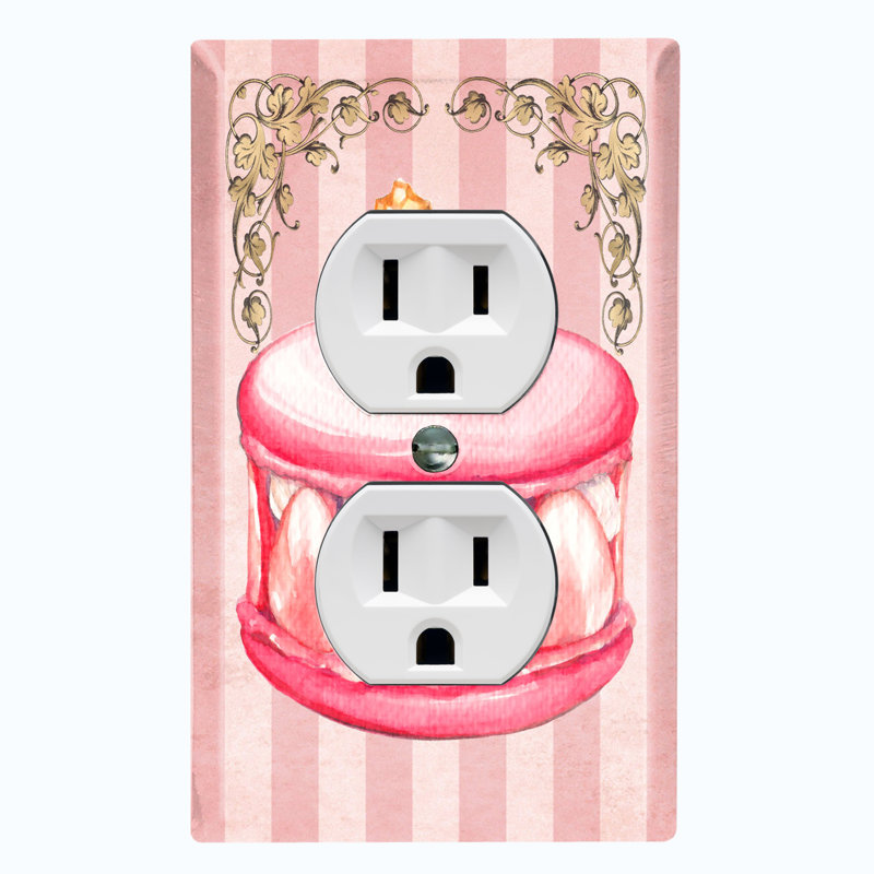 Patterned 1 - Gang Duplex Outlet Standard Wall Plate
