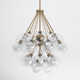 Logan 3 Light Metal Dimmable Sphere Chandelier