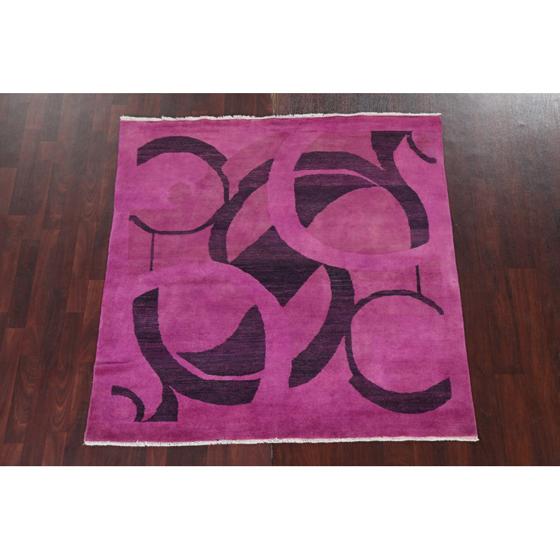 Tapis oriental mauve Gabbeh 5 x 5