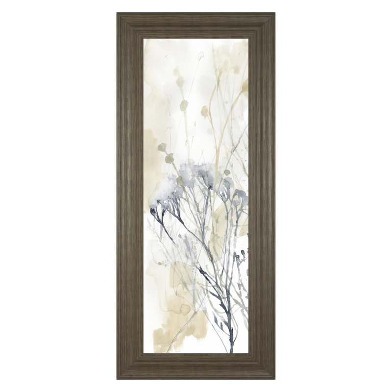 Art mural Misty Meadow - 18 po x 42 po - cadre brun