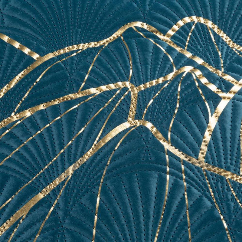 Polito Velvet No Pattern Bedspread, Turquoise, W220 x L240cm