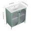 Meuble-lavabo autoportant de 30 po avec lavabo en céramique