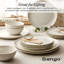 Service de table 12 pièces en porcelaine blanche Sango Gansevoort