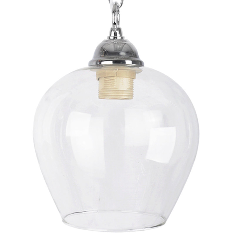 17.3cm H Glass Round Pendant Shade ( Clip On ) in Clear