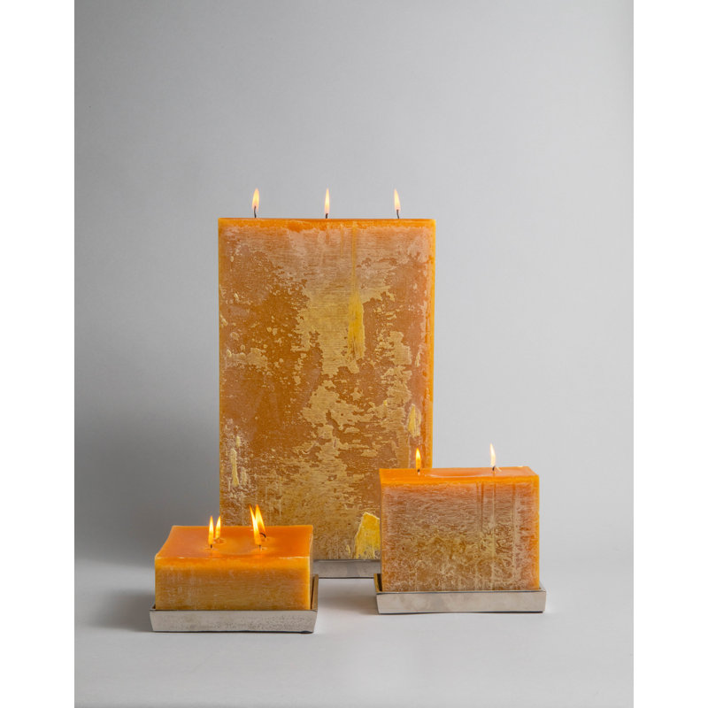 Bougie votive non parfumée, Lin lin,  H 15,75 po x l 10,65 po x P 3,15 po