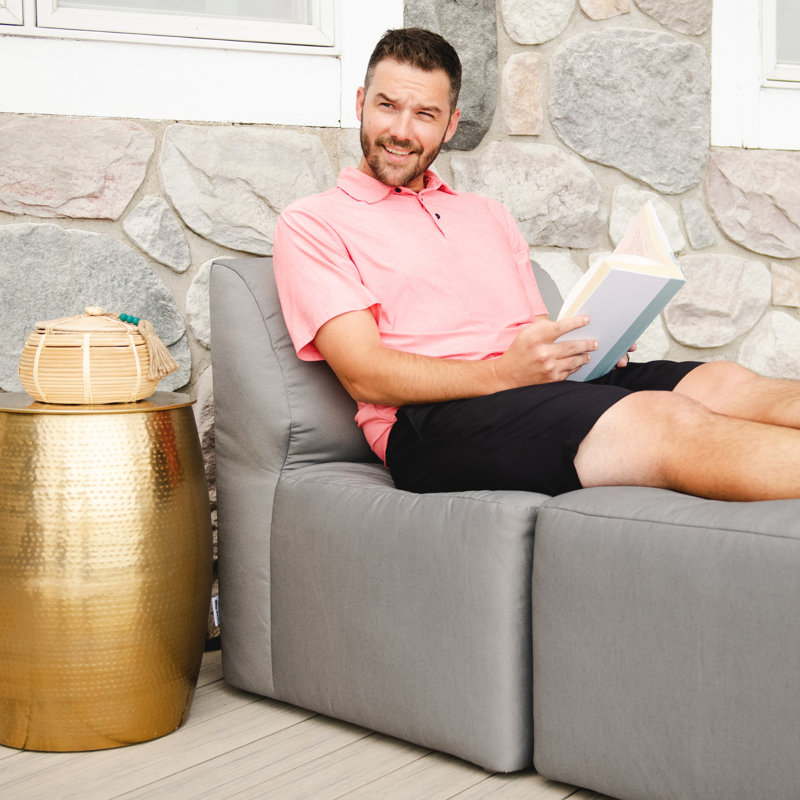 Big Joe Patio Armless Chair, Dark Gray 
