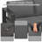 Tempie 7 - Person Patio Conversation Set with Cushions-186984585