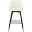 Tabouret de bar et de comptoir pivotant rembourré de 26 po / 29 po avec structure en métal solide et dossier en velours-28795499-17767112
