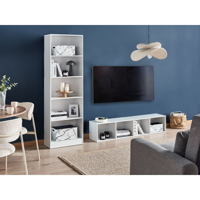 Tairen 143cm H x 30cm W Particle Board Standard Bookcase
