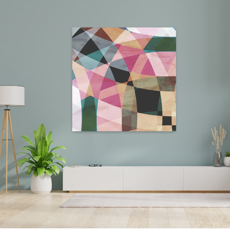 «Geometric Design 1 Abstract», art contemporain, H 48 po x l 48 po