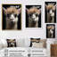 «Beige Back Funny Llama Portrait Vibrant» sur toile-91347959-91347960