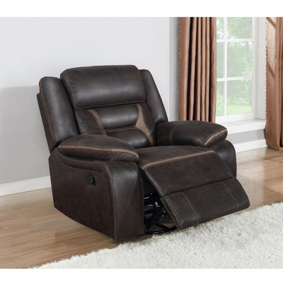 Fauteuil inclinable pivotant avec accoudoirs coussinés Brazelton