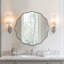 Contemporary Round Wavy Mirror Circle Bathroom Vanity Mirror | Stainless Steel Frame-1848761133-1852264004