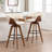 Joeanne Faux Leather Swivel 26'' Counter Stool-1384594851
