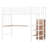  Metal Loft Bed With Desk,Metal Grid, Lateral Storage Ladder And Wardrobe-959552424-978817342
