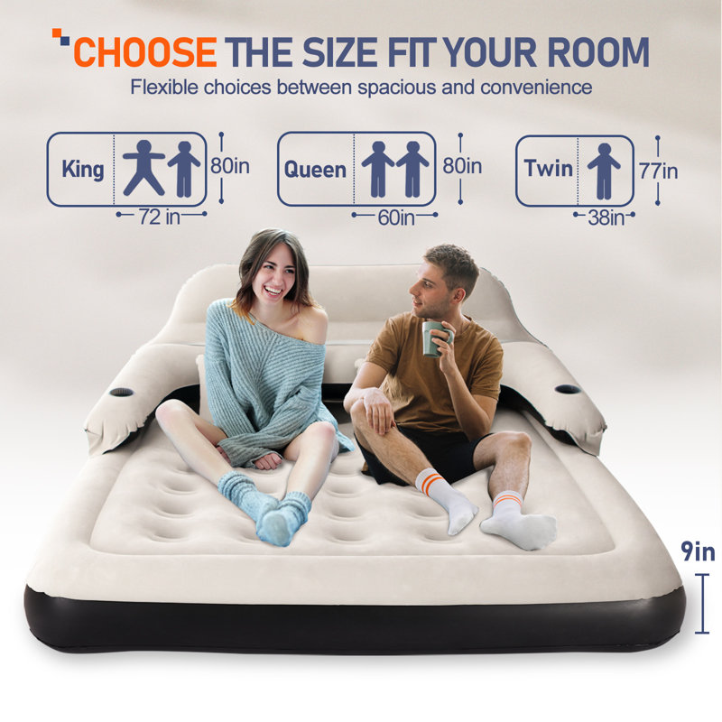 9" Air Mattress Inflatable Airbed, Queen