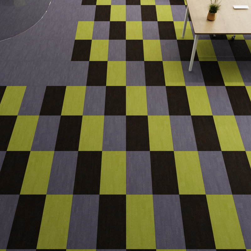 GlueCore Fab 28mil x 12" W x 24" L Adhesive Vinyl Tile Flooring, Lilypad