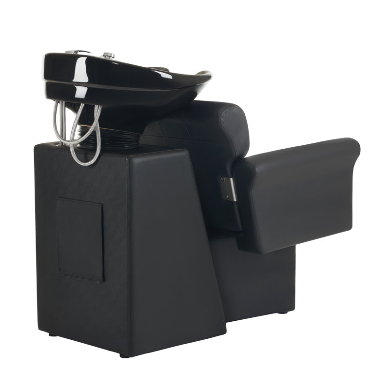 Shampoo Station Chair, Backwash Shampoo Ceramic Bowl and Chair Set for Salon