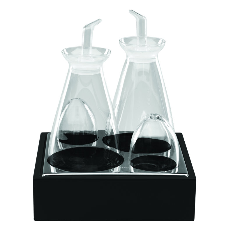 Tre Cruet Set, Black
