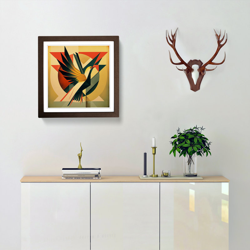 Phoenix Suprematism - Framed Print, Walnut