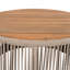 Table basse pour l'extérieur en corde de rotin et bois d'acacia