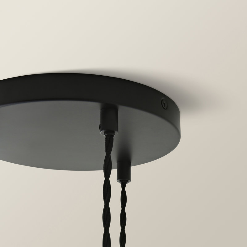 3 - Light Pendant, Matte Black, Silver
