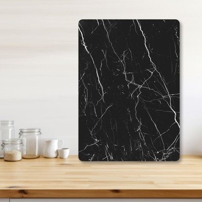 Flourish Tempered Glass Cutting Board, 7.9 x 11.8 inches | 100% Antibacterial, Easy-Clean Surface, Non-Slip Silicone Feet | Perfect for Food Prep & Serving, Durable & Stylish Kitchen Essential, Not Dishwasher Safe