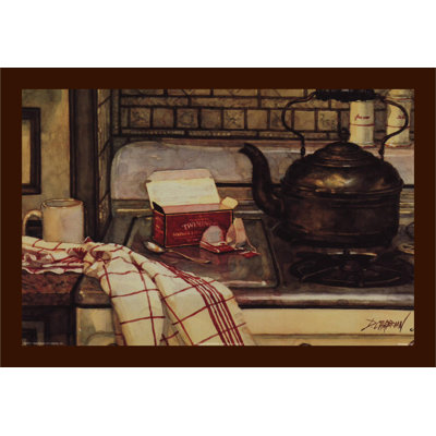 Petit déjeuner thé par Deborah Chabrian - Reproduction d'art sur papier encadrée