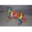 Statue de bouledogue en résine graffiti joyeux moderne Jesup regardant vers la droite 10 po x 5 po x H 7 po
