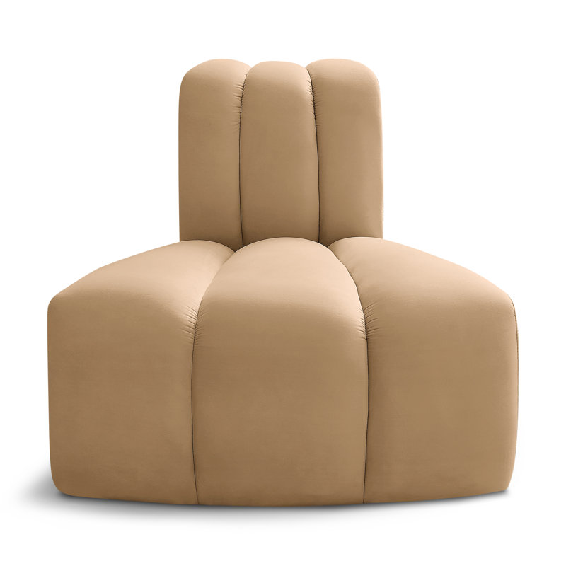 Ishna Velvet Side Chair, Camel Velvet