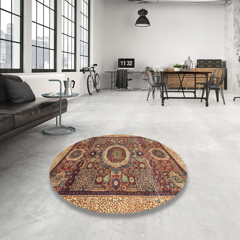 Abstract Indoor Rug, Round 6'