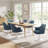 Lippa Performance Velvet Swivel Dining Armchair-105239672-105239673