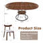 Ensemble de table de salle à manger extensible 43 po pour 4 à 6 personnes avec 4 chaises en bois massif