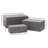 Wood Floral Decorative Gray Box with Hinged Lid Set