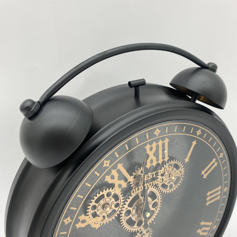 Roman Numeral Metal Quartz Movement / Crystal Tabletop Clock