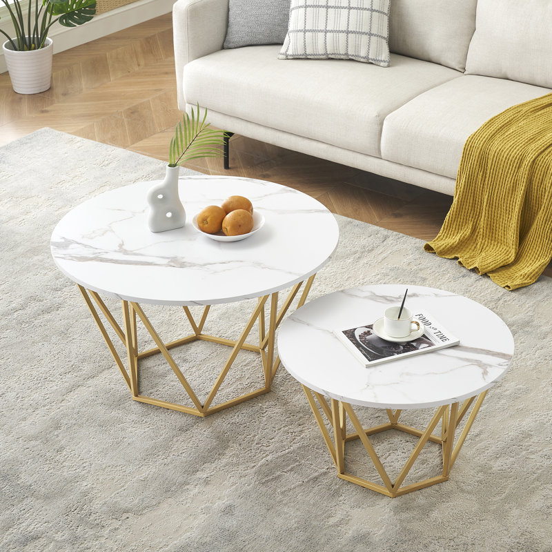 Kezlin Nesting Coffee Table, White