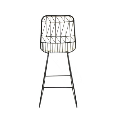 Counter Stool With Water-Resistant Cushions And Durable Iron Frame