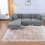 Canapé modulaire en L chenille de 96 po Modern Sectionals