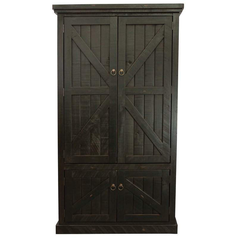 Armoire Kellogg, Noir rustique antique
