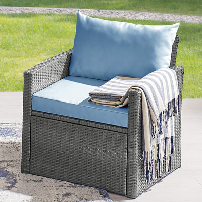 Chaise de patio avec coussins Avamonroe