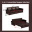 Canapé-lit convertible 93,7 pouces 3 en 1-1430509323