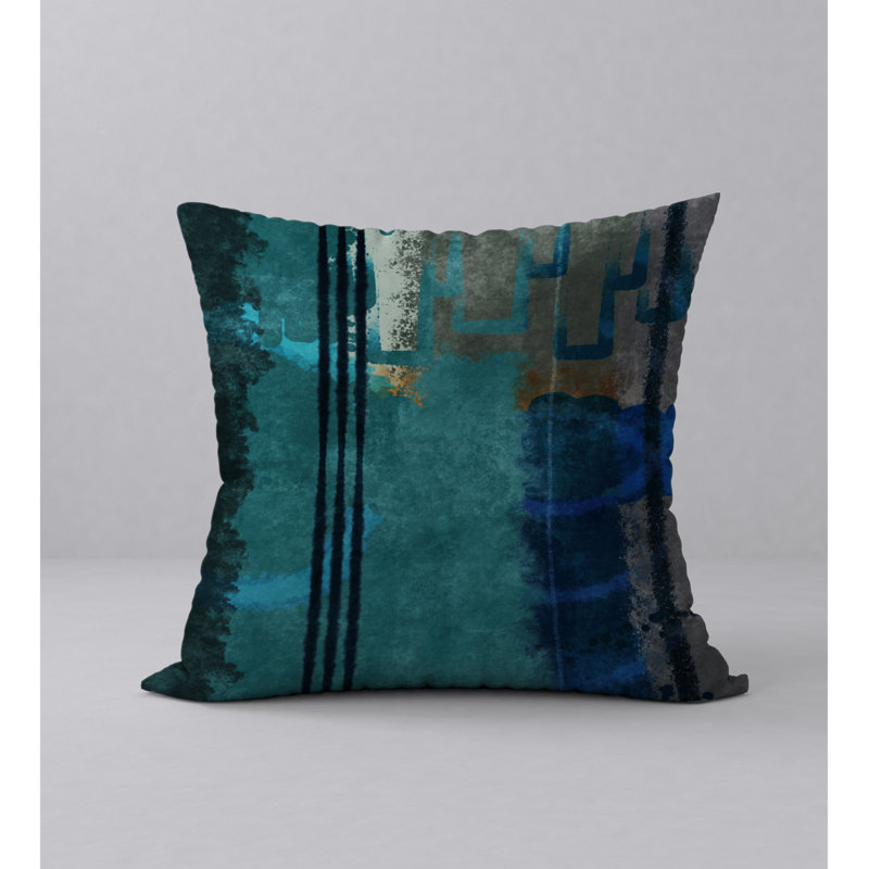 Coussin décoratif carrée à droite unique, 24 po x 24 po