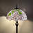 Gammage Floor Lamp Stained Glass Green Leaves Metal Base LED Bulbs Included 16"W*16"D*64"H-1927207717