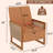 Upholstered Accent Chair With Rattan Arms And Solid Wood Legs-68650975